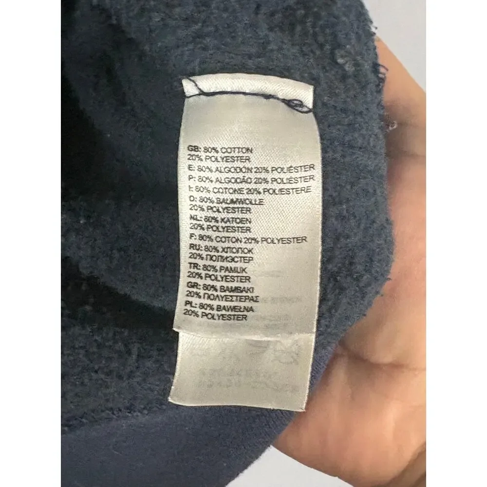 The North Face Logo Pullover Hoodie Navy Blue Size L